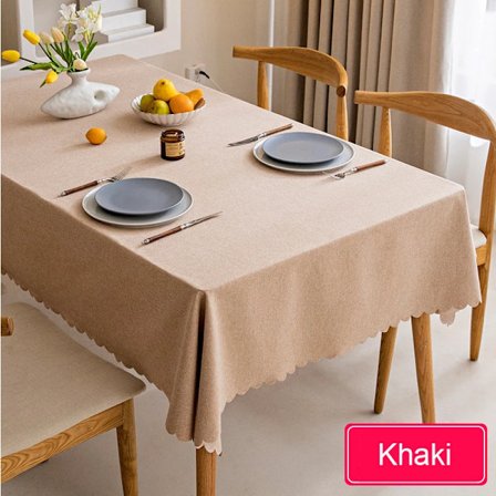 Vandtæt dug, nordisk bomuld og linned dug, japansk stil, ensfarvede duge til spisebord, sofabord, khaki