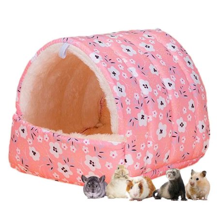 1 stk rosa blomster vinter varm fuglerede papegøye ekorn L: 18X18 KLB