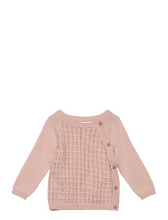 Nbfdija Ls Wrap Knit Lil Pullover Rosa Lil'Atelier*Betinget Tilbud