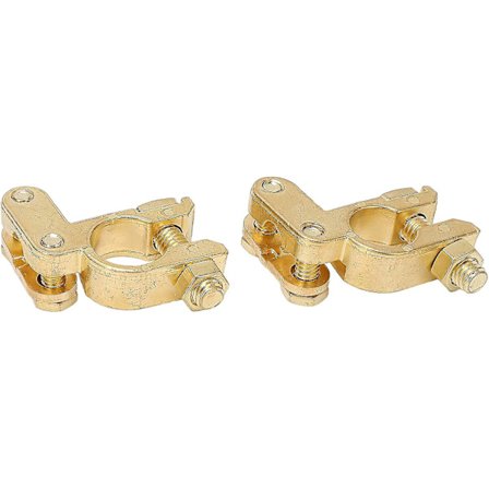 Batteripoler Bilbatteri Stik Messing Positiv Og Negativ Batteripoler (guld) (2 stk)