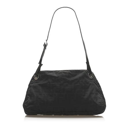 Fendi Vintage Pre -owned Zucca Canvas Baguette Sort, Dame Vintage Tasker, Størrelse: ONE Size