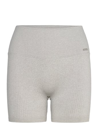 Aim ́n Ribbed Seamless Midi Biker Shorts Grå