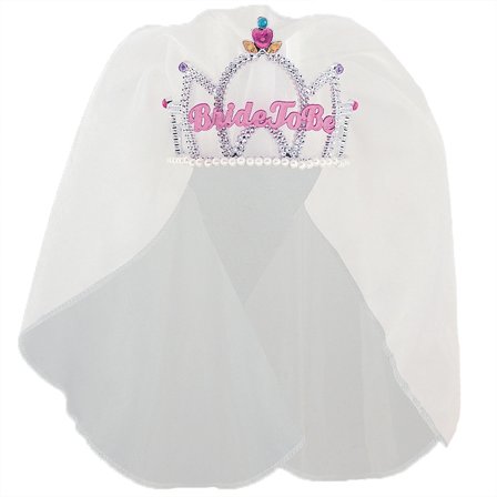 Tiara med slöja för möhippa - Partyninja.se