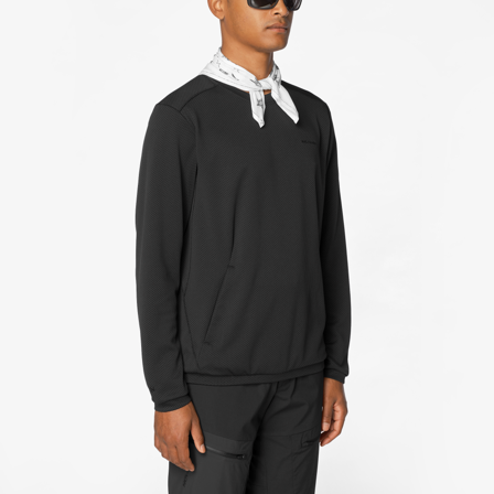 Salomon - couche intermédiaire pour homme Motomesh Crewneck M - Deep Black - XL