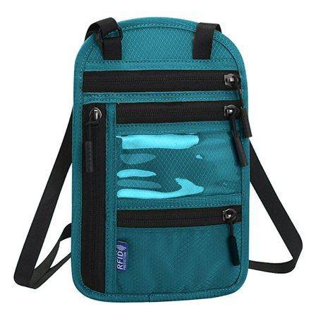 Rejse Pung til Nakken med RFID Pas Holder, Letvægts Pas Pung, Kreditkort Pung, Rejse Pung til Kvinder og Mænd