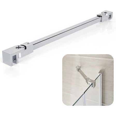 40 cm Stödben i rostfritt stål för duschglas, ramlös fast panel för duschdörrar för våtrum, vägg-till-glas stödben för 8 mm-12 mm glas