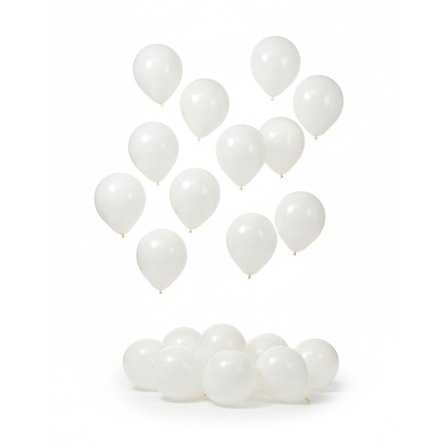 Vita Ballonger - Ballonger Vita för Bröllop - 25-pack, Heliumkvalitet, Miljövänlig, Hög Kvalitet