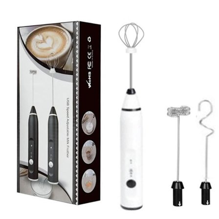 (Hvit) Fdit Mini Bærbar Elektrisk Blender Melkeskummer USB Oppladbar Mini Håndholdt Elektrisk Blender Mikser Bordplate Kjøkken HVIT