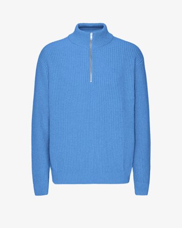 Merino Quarter Zip - Pacific Blue - Male - L