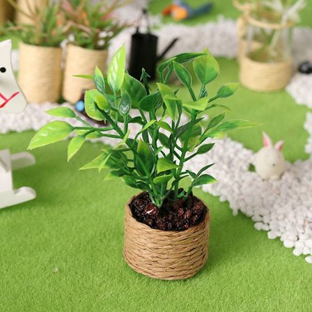 1:12 Dukkehus Mini Orange Tree Potted Green Potted s Home Gard