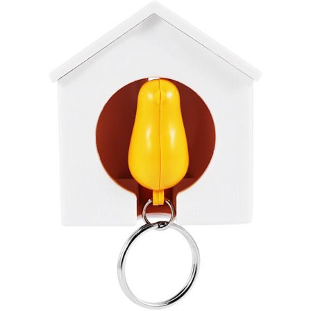 Cool Nest Sparrow Mini Fugle Nøglering Ring Krog Fløjte