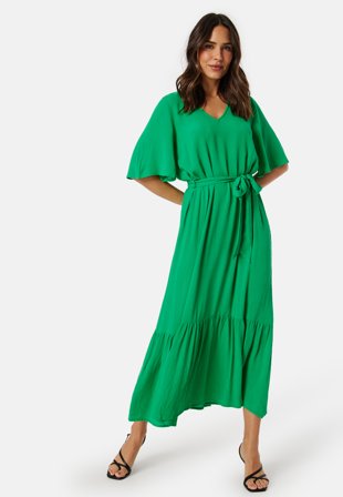 BUBBLEROOM Butterfly Sleeve Viscose Dress Klær