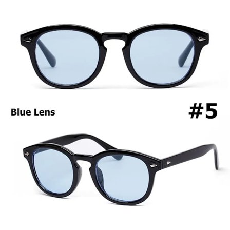 JackJad Nya Mode Johnny Depp Lemtosh Stil Runda Solglasögon Tonade Havslinser Märkesdesign Party Show Solglasögon Oculos De Sol