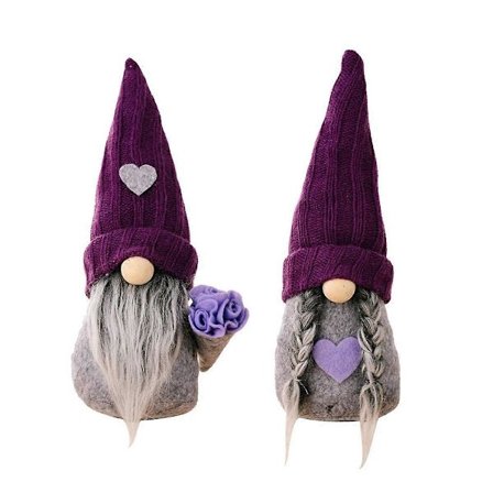 Handgjorda Lila Tomte Ornament Vinter Juldekoration
