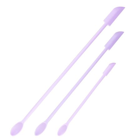 Skjønnhetsspatel, Sminkespatel Mini Spatel for Kosmetikk og Kjøkkenkrukke, Siste Dråpe Liten Silikonspatel, Lilla