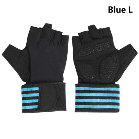 Unisex Outdoor Sports Riding Ice Silk Half Finger Gloves Anti