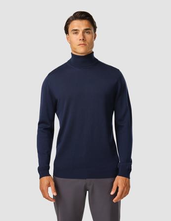 Premium Merino Turtleneck Marineblå | SHAPING NEW TOMORROW Marineblå / Large