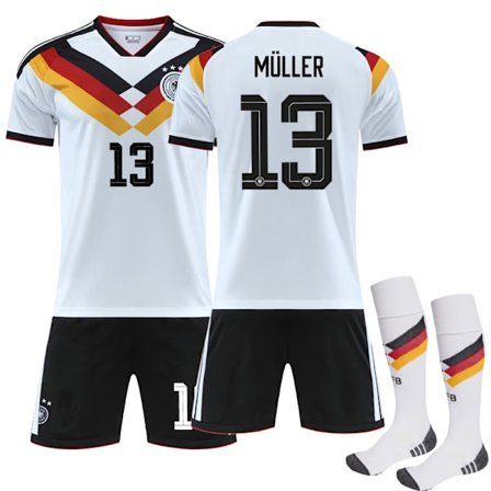 VM 2026 Tyskland Hjemme Barn Voksen Fotballdrakt NO.13 MULLER