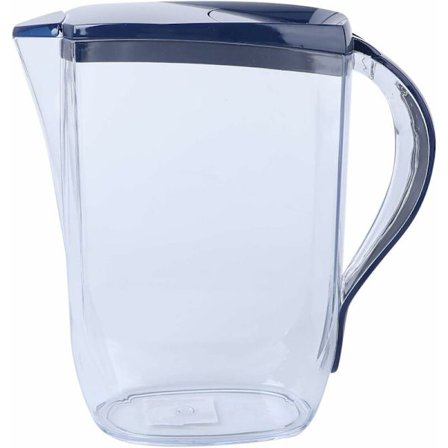 Plastkanna Vattenkanna Saftkanna Kylskåpskanna med lock för kallt vatten 2L (Slumpmässig färg)