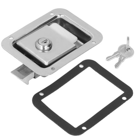 Reselås för Husvagn i Rostfritt Stål, Flush Mount, Paddelhandtag, RV-Dörrlås för Verktygslåda, Skåp, Elbox