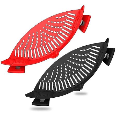 2 Pak Universal Snap Varmebestandig Silikon Pasta Si Passer til de fleste Gryder, Pander