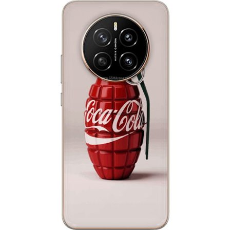 Kompatibelt Mobildeksel til Honor Honor Magic7 Kunstnerisk illustrasjon av Coca Cola granateple i rødt og grønt, pop art inspirert motiv med lekende