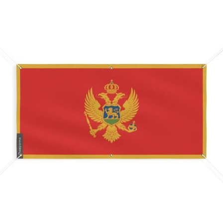 Banner Flag Montenegro 6 Øjer 80x160cm i polyester
