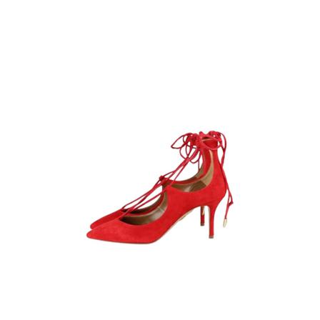 Aquazzura Pre-owned Pre-ownedLæderheels Rød, Dame Vintage Sko, Størrelse: 36 EU