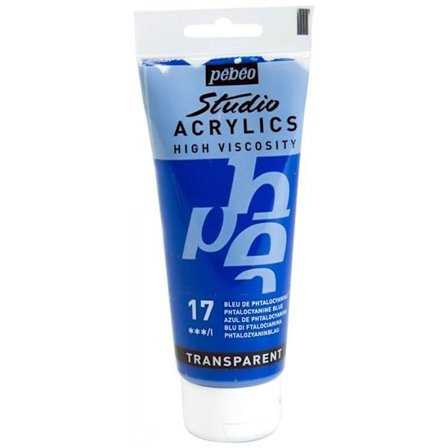Akrylfärg - Pébéo - Studio - Phthalocyanine Blue - 100 ml - Satin
