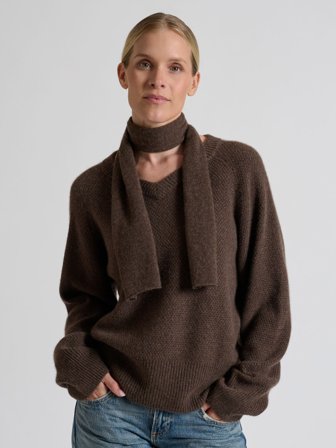 Kashmina - Miniskjerf "Softy" - dark brown