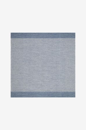 KM Home - Bomuldstæppe Alva - Blå - Bomulds- & kludetæpper - 240X240 - Fra Homeroom