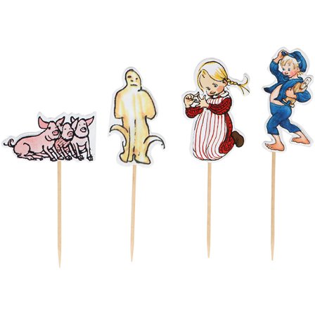 Emil i Lönneberga Tårtdekoration 8-pack