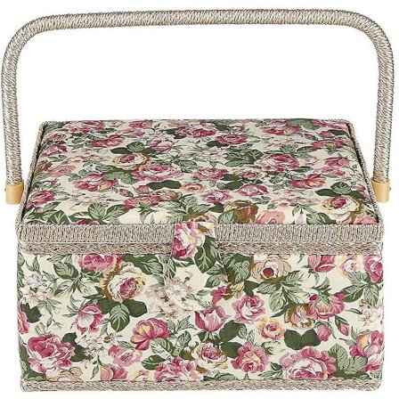 Ekstra Stor Sykurv, Vintage Sykurv, til Nåle, Tråd, Målebånd og Andre Sytilbehørs Opbevaring