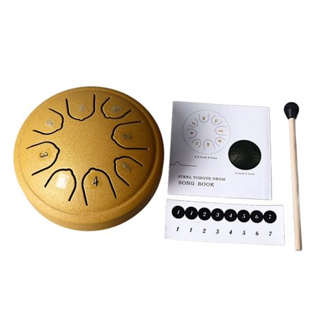Tungetromme 4,5 tommer 8 toner C-nøkkel karbonstål mini tungetromme for voksne barn nybegynner gull