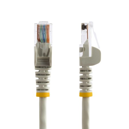 StarTech 3m Gray Cat5e / Cat 5 Snagless Patch Cable - koblingskabel - 3 m - grå