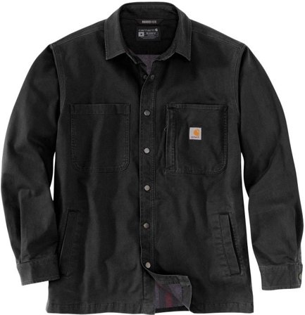Carhartt Workwear Carhartt M's Fleece Lined Snap Front Shirt Jacket Black