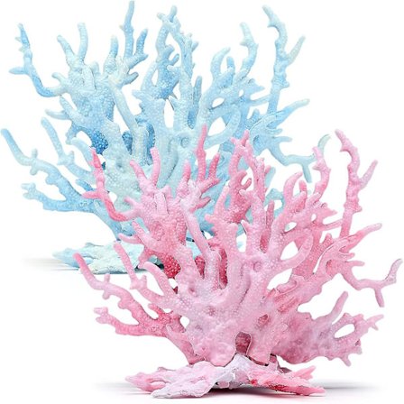 2 stk Kunstig Akvarium Korall Ornament, Plast Simulering Fiske Tank Planter Landskap