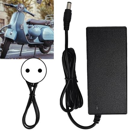 42V 2A strømadapter DC 5,5 mm hannkontakt for 36V litiumionbatteri AC 100‐240V 50/60Hz EU-plugg