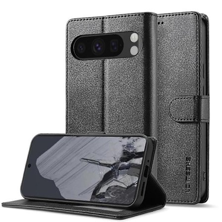 LC.IMEEKE Kalvetekstur Flip Læder Telefon Cover [BR]