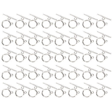 40 sæt legering OT spænde DIY ornamenter armbånd halskæde tilbehør smykker fremstilling forsyninger sølv