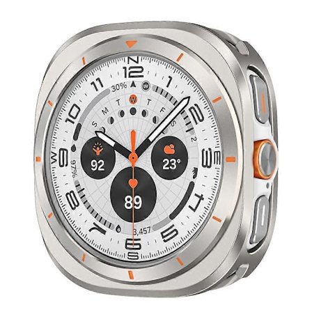 Metall PC Klockfodral för Samsung Galaxy Watch Ultra 47mm Titanium Orange