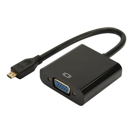 Ljud-video-adapter - DIGITUS - DA-70460 - HDMI micro (M) till VGA - Svart - Konverterare