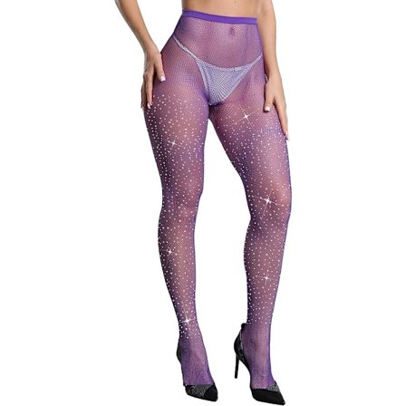 Strømpebukser for kvinner med glitter og steiner