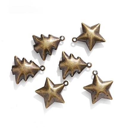 DIY Retro Klokker - Store 38x46mm Juletræsklokker (10-pak)