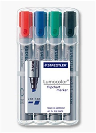 Staedtler Merkepenn Lumocolor Flipchart skrå 2-5mm assortert