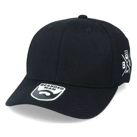 Bearded Man - Svart adjustable Keps - Bm Cross Side Black 110 Adjustable @ Hatstore