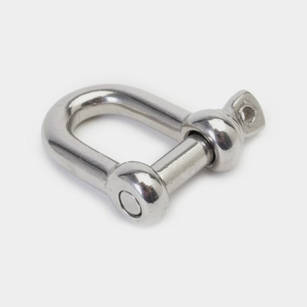 Seldén D-shackle in Forged stainless 316 steel, M6x12x22 mm (307-086)
