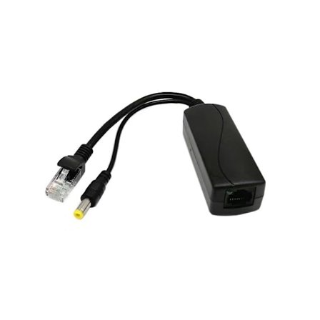 Gigabit PoE-splitter 12V 2A utgang med IEEE 802.3af/at standardkompatibel 10,100,1000Mbps 5.5x2.1mm DC-kontaktkabel POE-splitteradapter