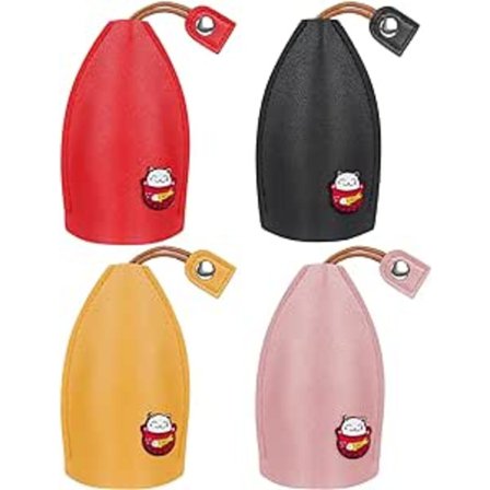 4 söpöä ja luovaa sisäänvedettävää avainkoteloa, Cat PU-nahkainen avainlompakko - varastossa