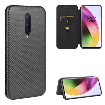 OnePlus 8 Flip Veske Kortspor CarbonDreams Black